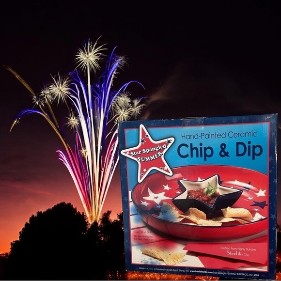 Celebrate with this Tropix Chips and Dip Serving Tray - Brand New in Box - Picture 7 of 11